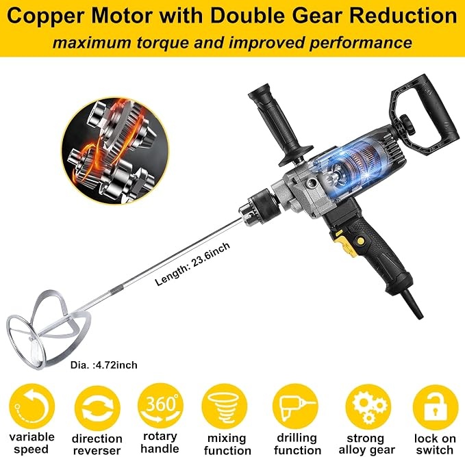 5/8" HEAVY DUTY DRILL MIXER SET (IND6075)