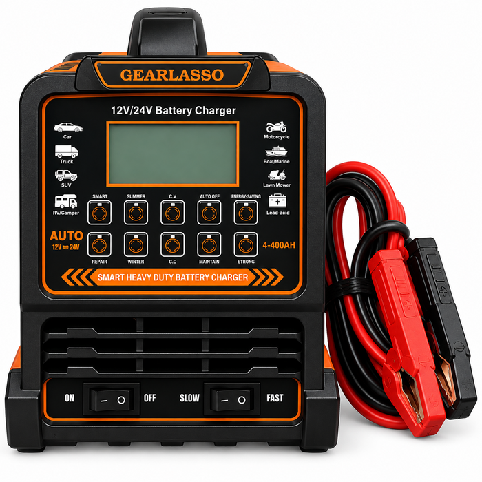 GEARLASSO CAR BATTERY CHARGER HEAVY DUTY (VEH24974)