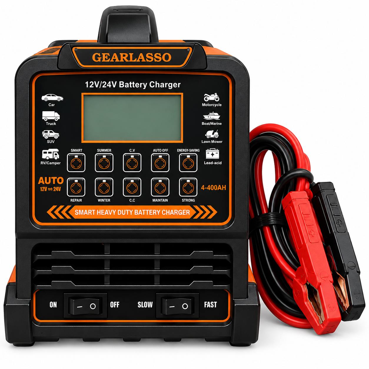 GEARLASSO CAR BATTERY CHARGER HEAVY DUTY (VEH24974)