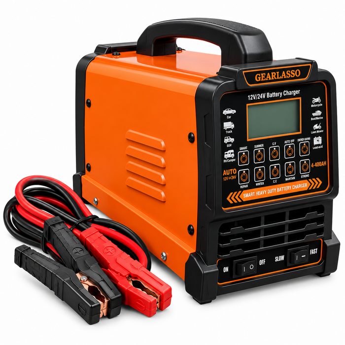GEARLASSO CAR BATTERY CHARGER HEAVY DUTY (VEH24974)