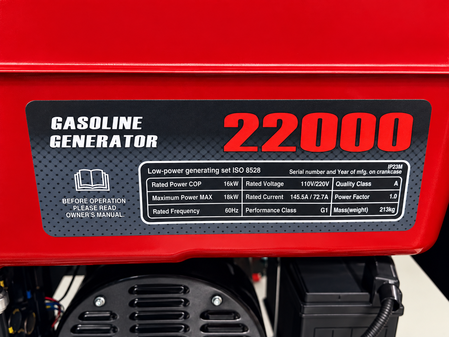 LONCIN GASOLINE GENERATOR OPEN FRAME (IND6116 )