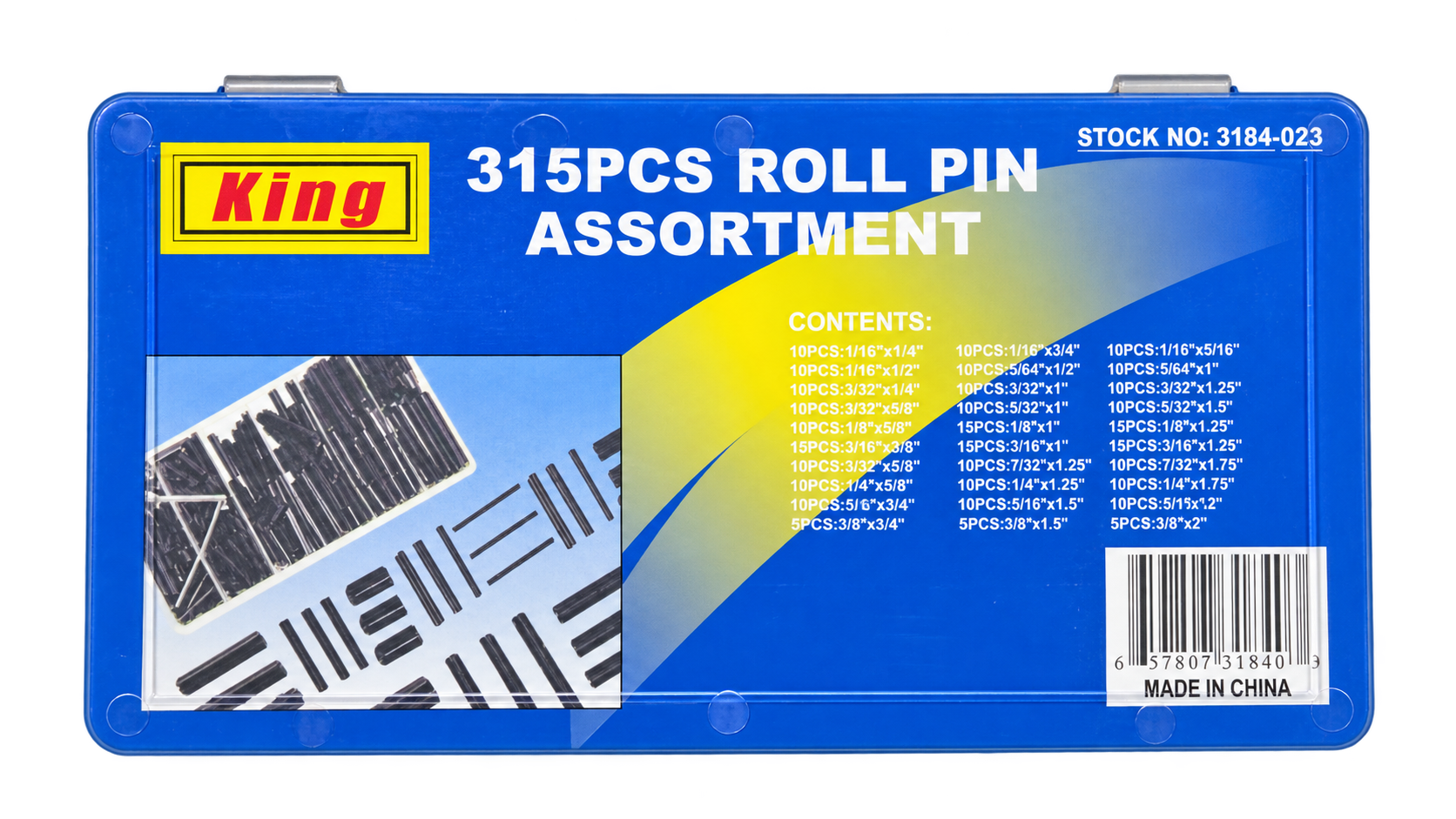 VEH19602 PIN/ASSORTMENT ROLL 315PCS---WNR