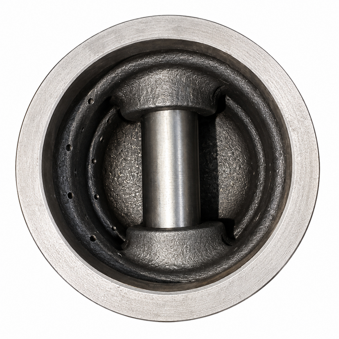 VEH15158 PISTON ASSY COMPLETE CAST IRON 6/1 or 8/1 114.3MM 3+2 STD