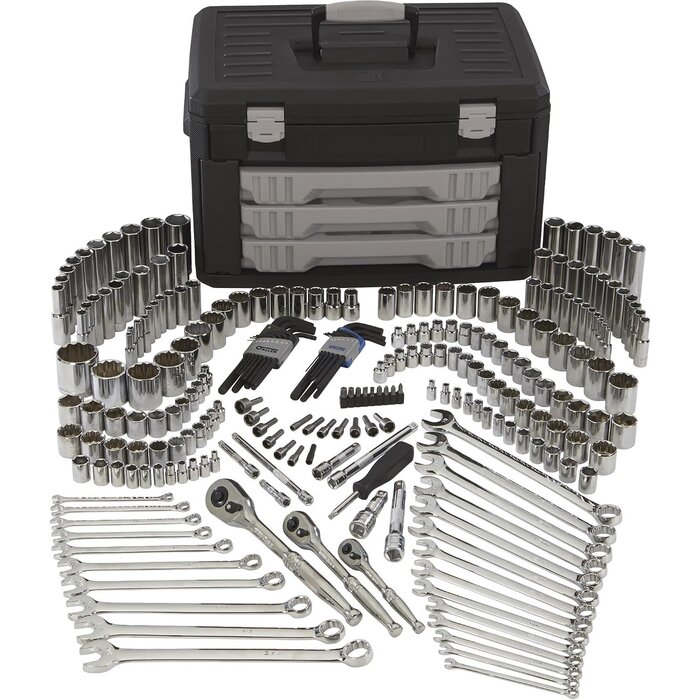 KLUTCH KLUTCH MECHTOOL SET, 245-PC., 1/4IN., 3/8IN. 1/2IN. DRIVE, SAE/METRIC (HAR10230) D/S