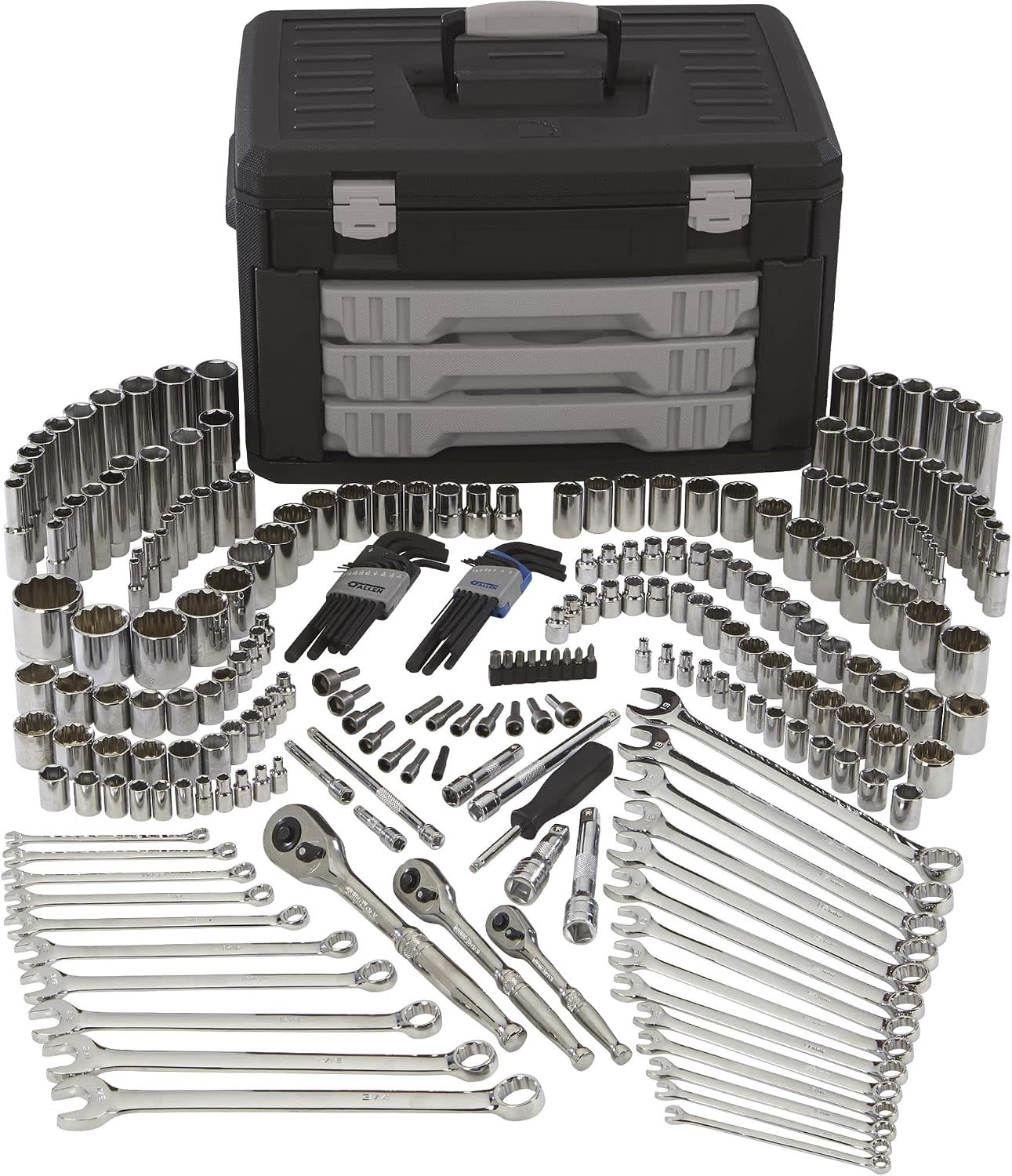 KLUTCH KLUTCH MECHTOOL SET, 245-PC., 1/4IN., 3/8IN. 1/2IN. DRIVE, SAE/METRIC (HAR10230) D/S