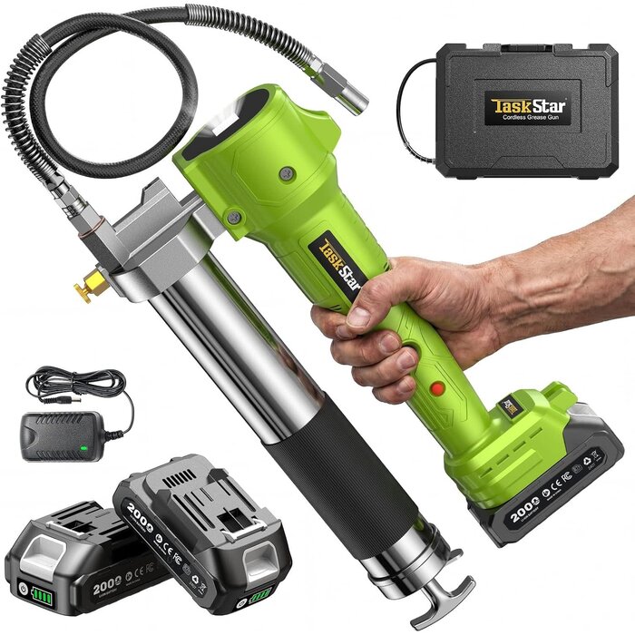 TASKSTAR ELECTRIC GREASE GUN WITH LOCK-ON TRIGGER (HAR10229)