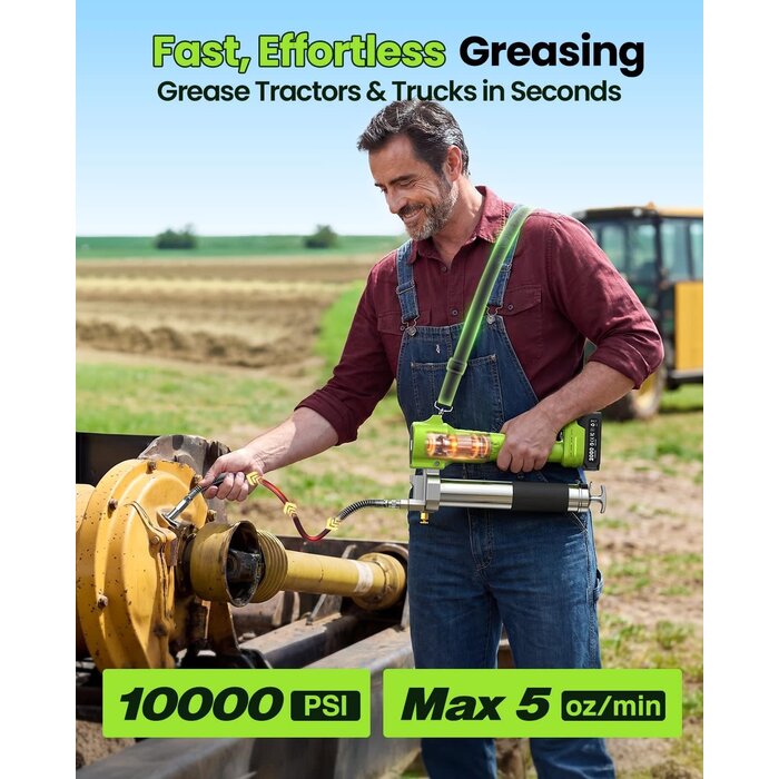 TASKSTAR ELECTRIC GREASE GUN WITH LOCK-ON TRIGGER (HAR10229)