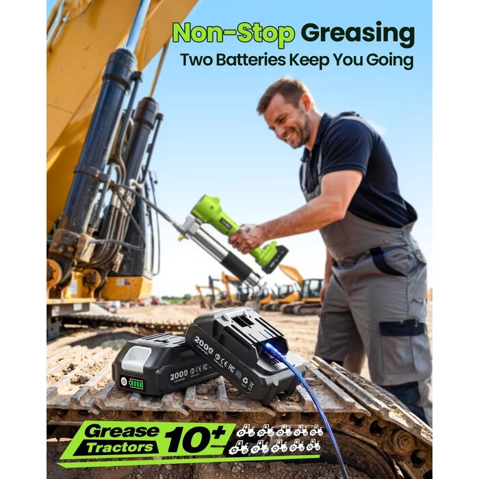 TASKSTAR ELECTRIC GREASE GUN WITH LOCK-ON TRIGGER (HAR10229)