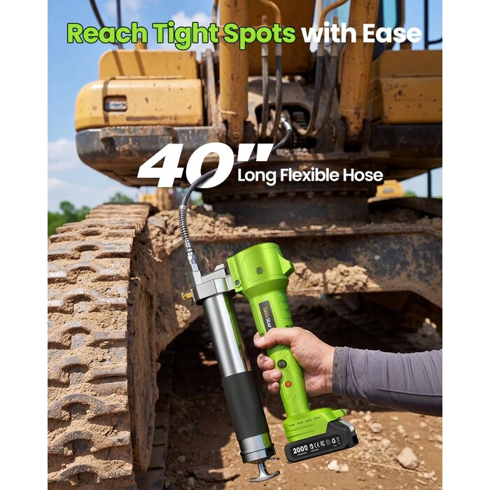TASKSTAR ELECTRIC GREASE GUN WITH LOCK-ON TRIGGER (HAR10229)