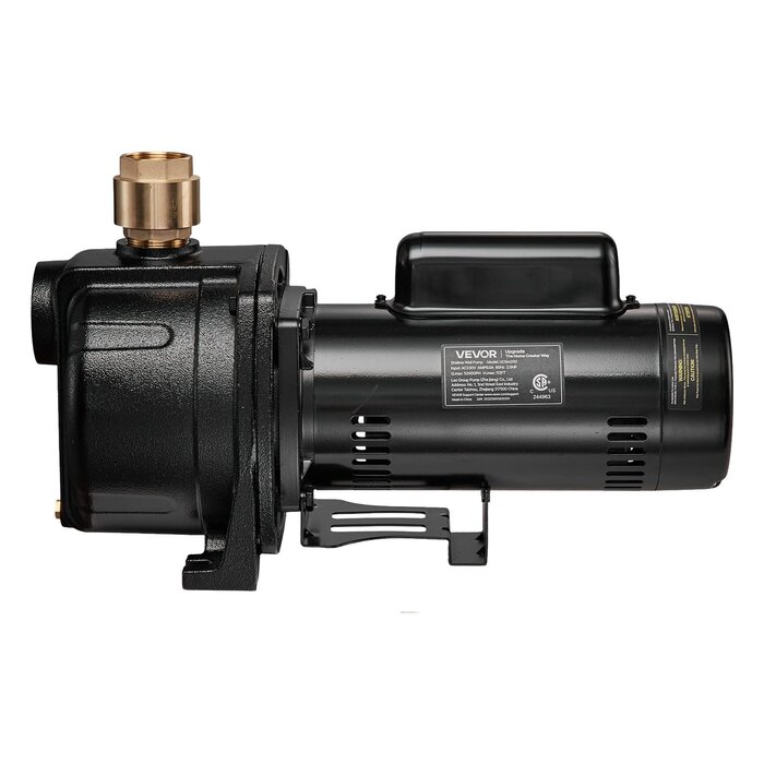 VEVOR 2 HP SHALLOW WELL JET PUMP, 230 VOLT, 5200 GPH CAST IRON (IND6135) D/S