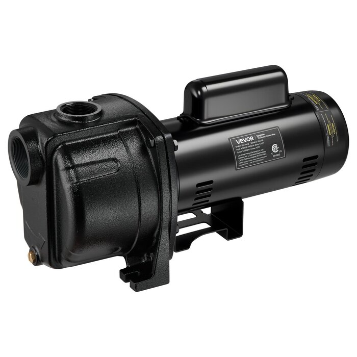 VEVOR 2 HP SHALLOW WELL JET PUMP, 230 VOLT, 5200 GPH CAST IRON (IND6135) D/S