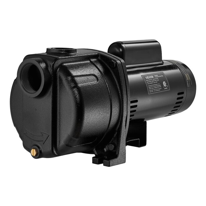VEVOR 2 HP SHALLOW WELL JET PUMP, 230 VOLT, 5200 GPH CAST IRON (IND6135) D/S
