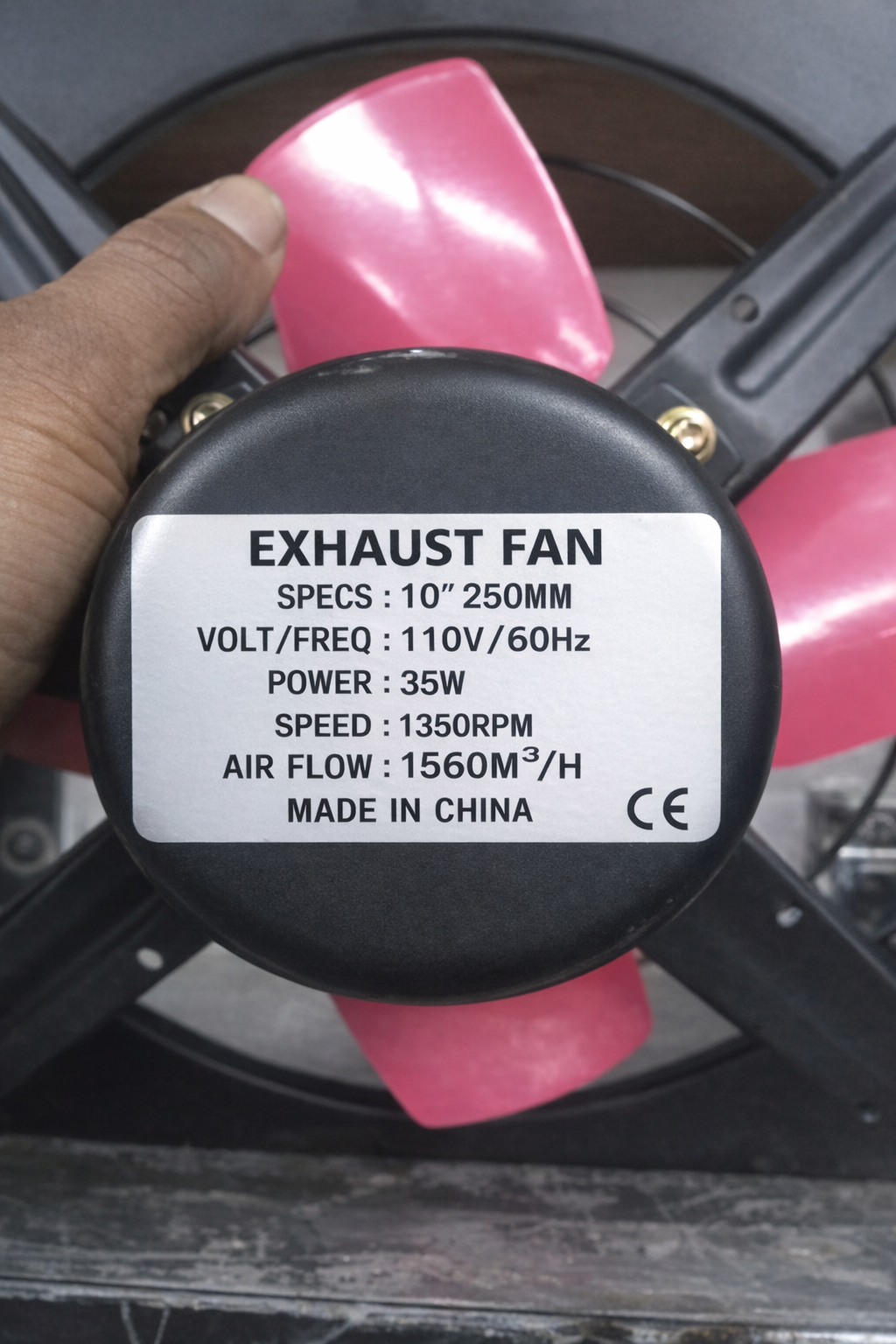 IND6010/ 10" 250MM EXHAUST FAN ,110V 60HZ 35 WATT 1350RPM