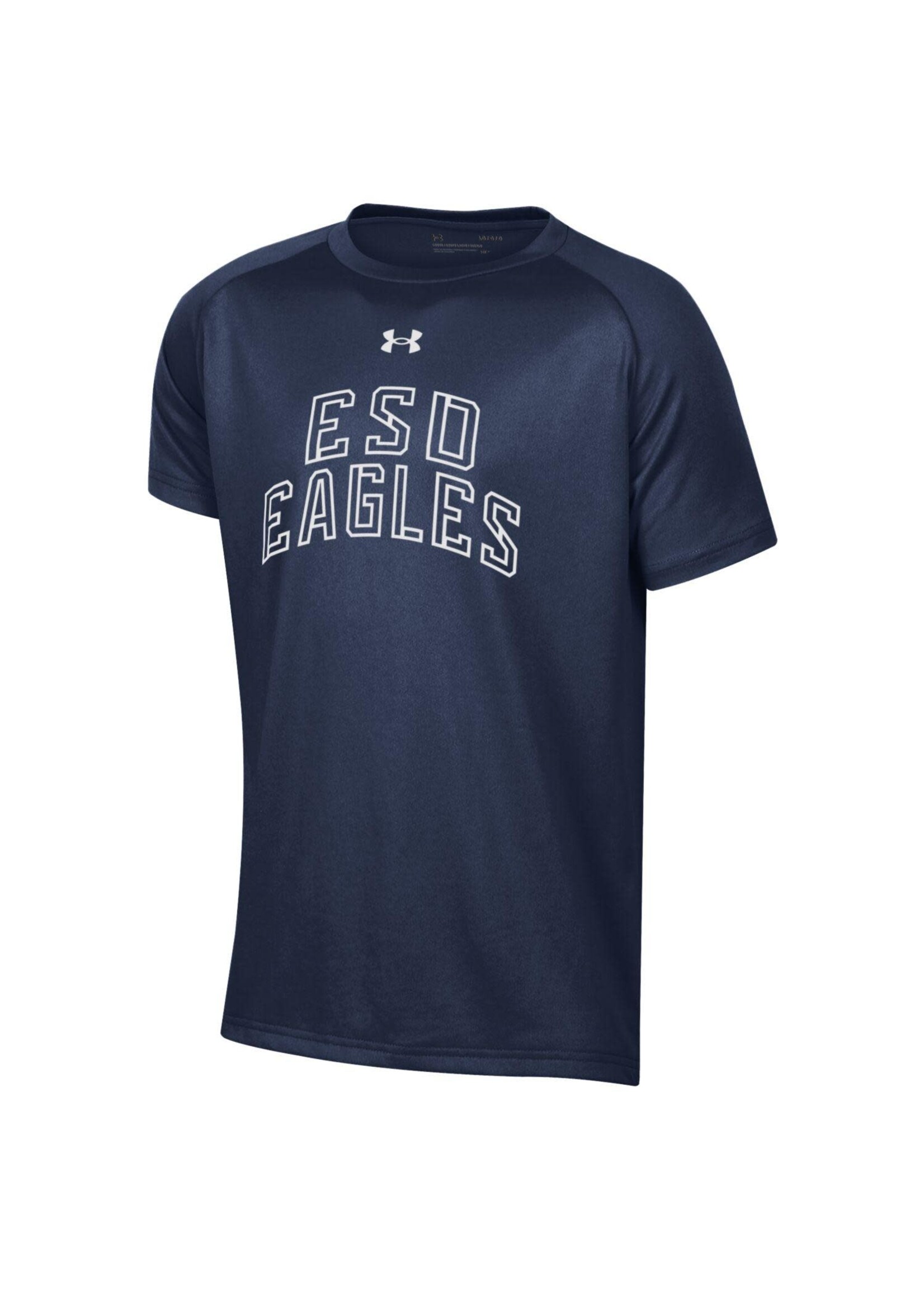 Under Armour Youth Navy Tech Tee Outline ESD