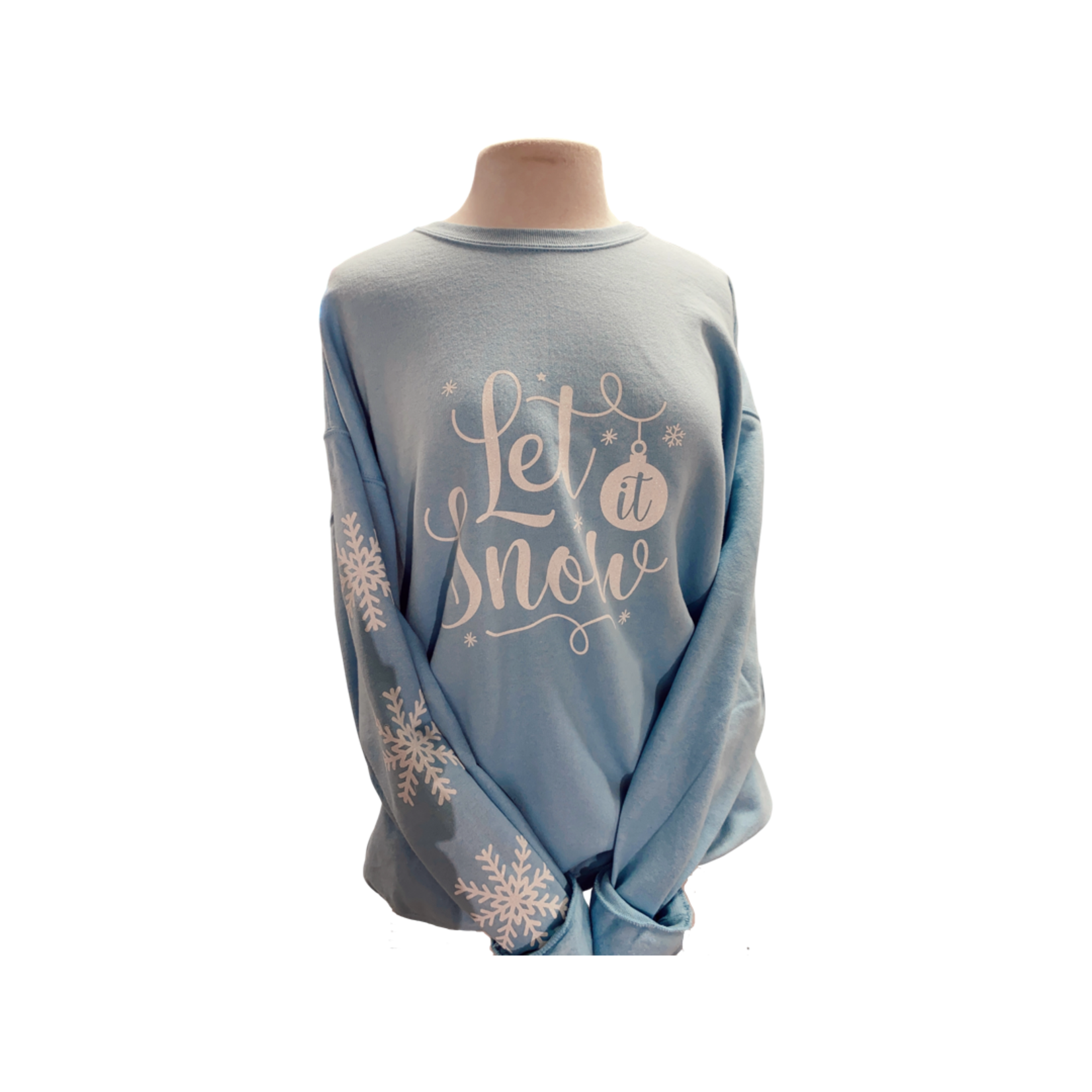 DVC Light Blue Let It Snow Christmas Sweatshirt