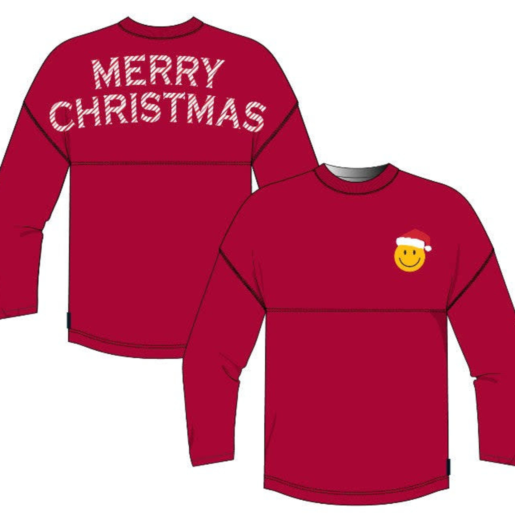 Spirit Jersey Youth Christmas Smiley Santa