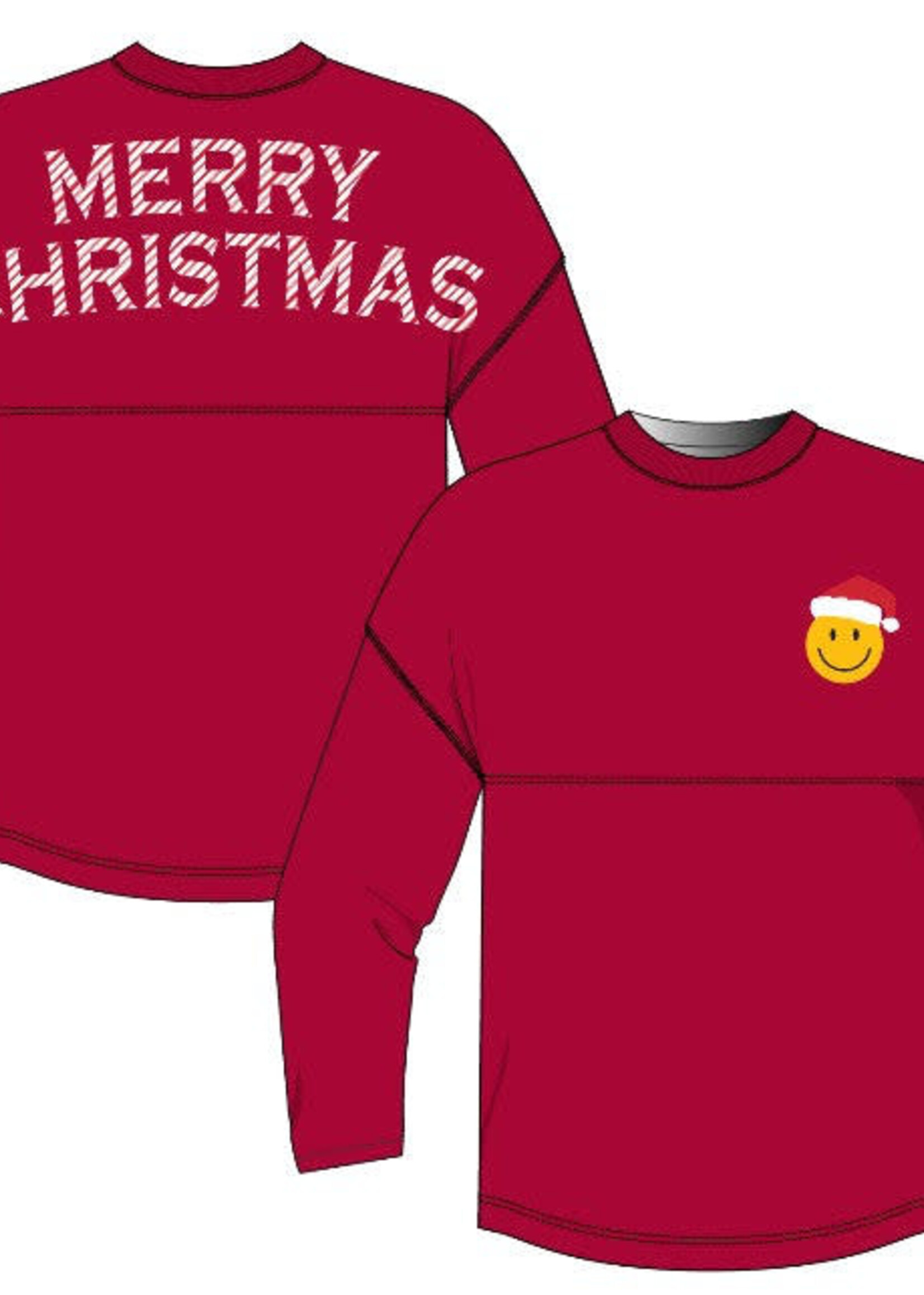 Spirit Jersey Youth Christmas Smiley Santa