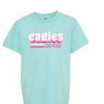 Summit Youth Mint Tee with White and Pink EAGLES