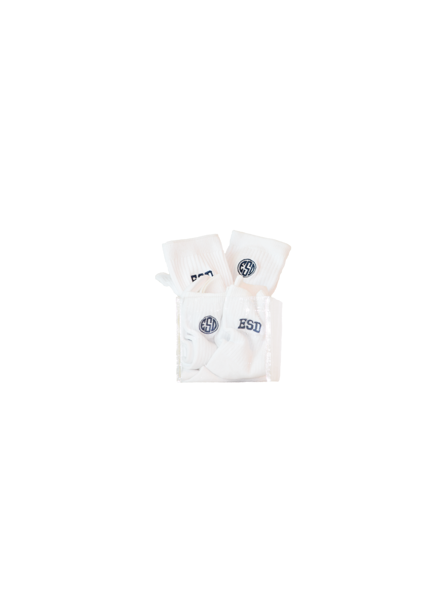 Lands' End Custom ESD Embroidered Youth Socks
