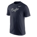 Nike Nike SM Core Tee NVY with Script EAGLES in Gray and White