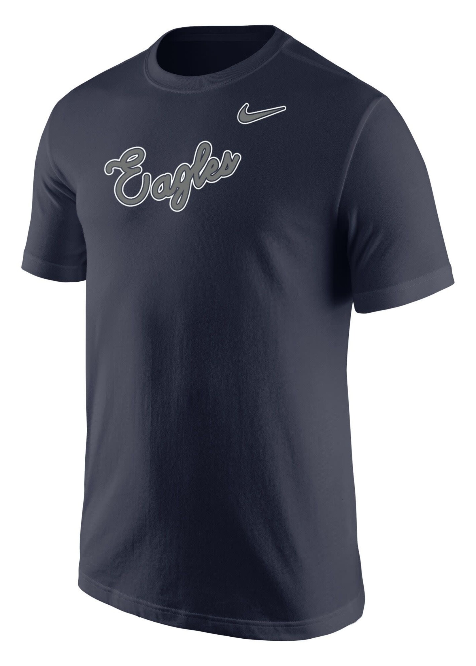 Nike Nike ME Core Tee NVY with Script EAGLES in Gray and White