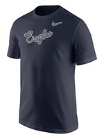 Nike Nike XL Core Tee NVY with Script EAGLES in Gray and White