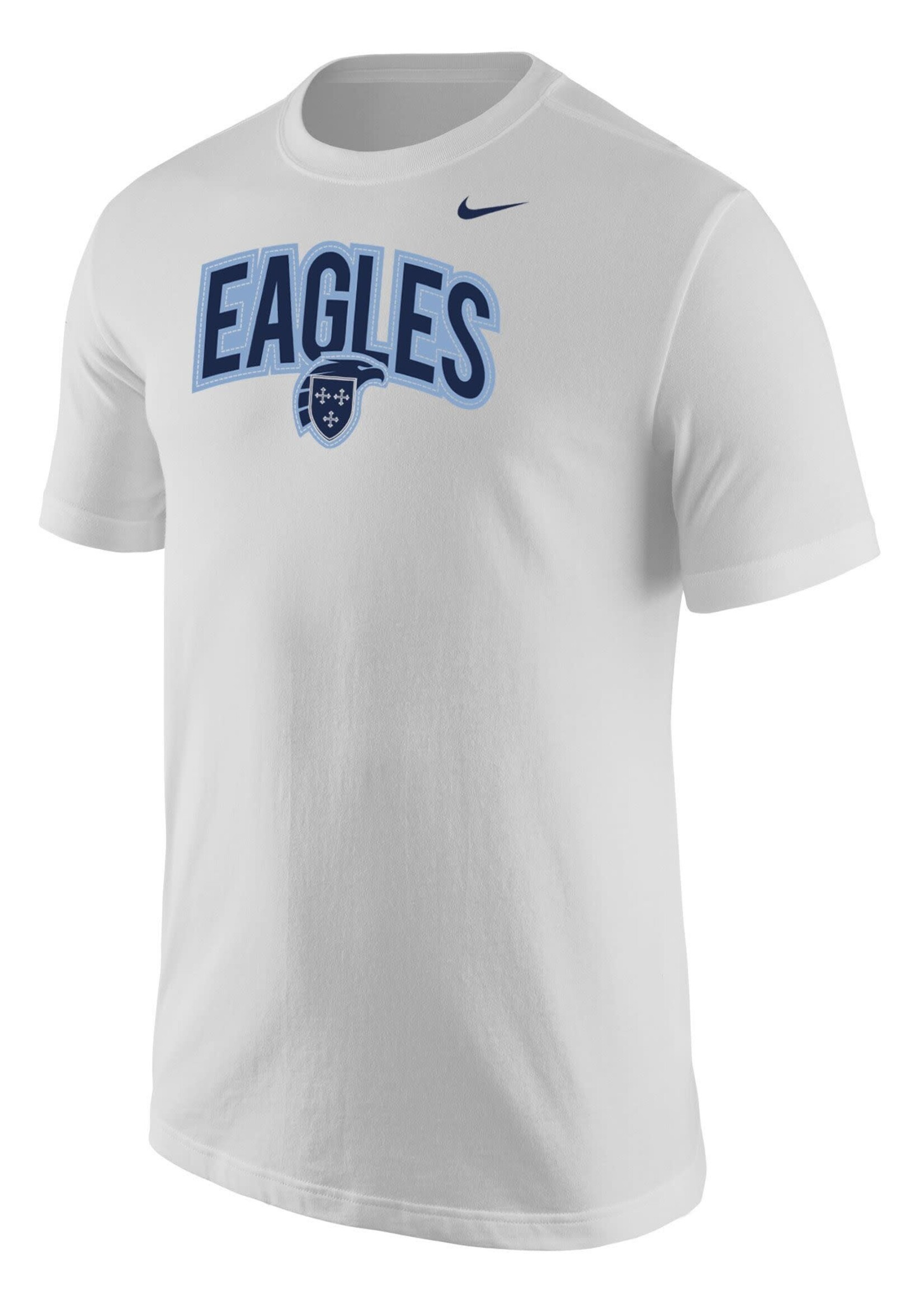 Nike Nike 2XL WHT Core Tee EAGLES Patch with Lt Blue Fill