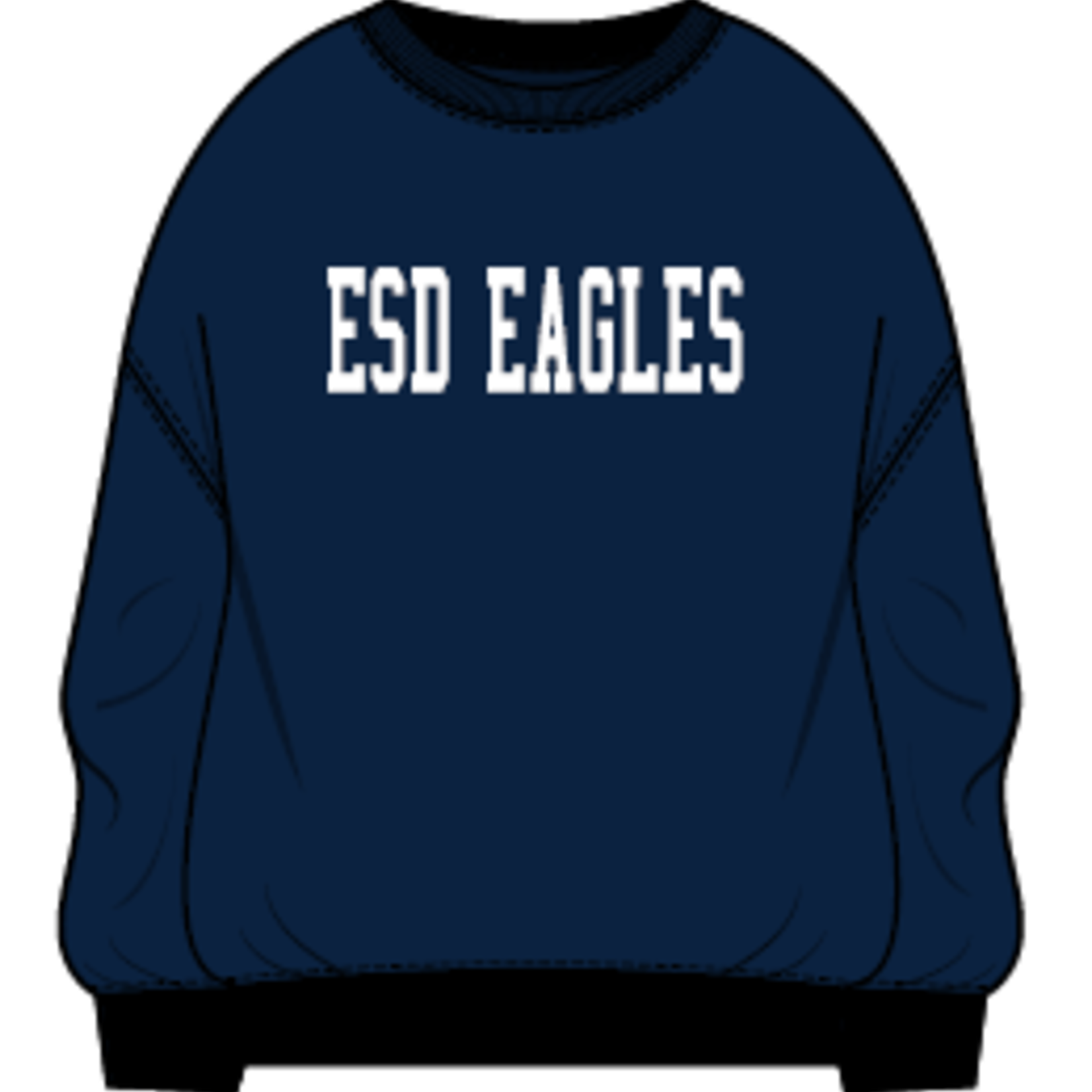 chicka-d chicka-d XL Old School Crew NVY ESD EAGLES