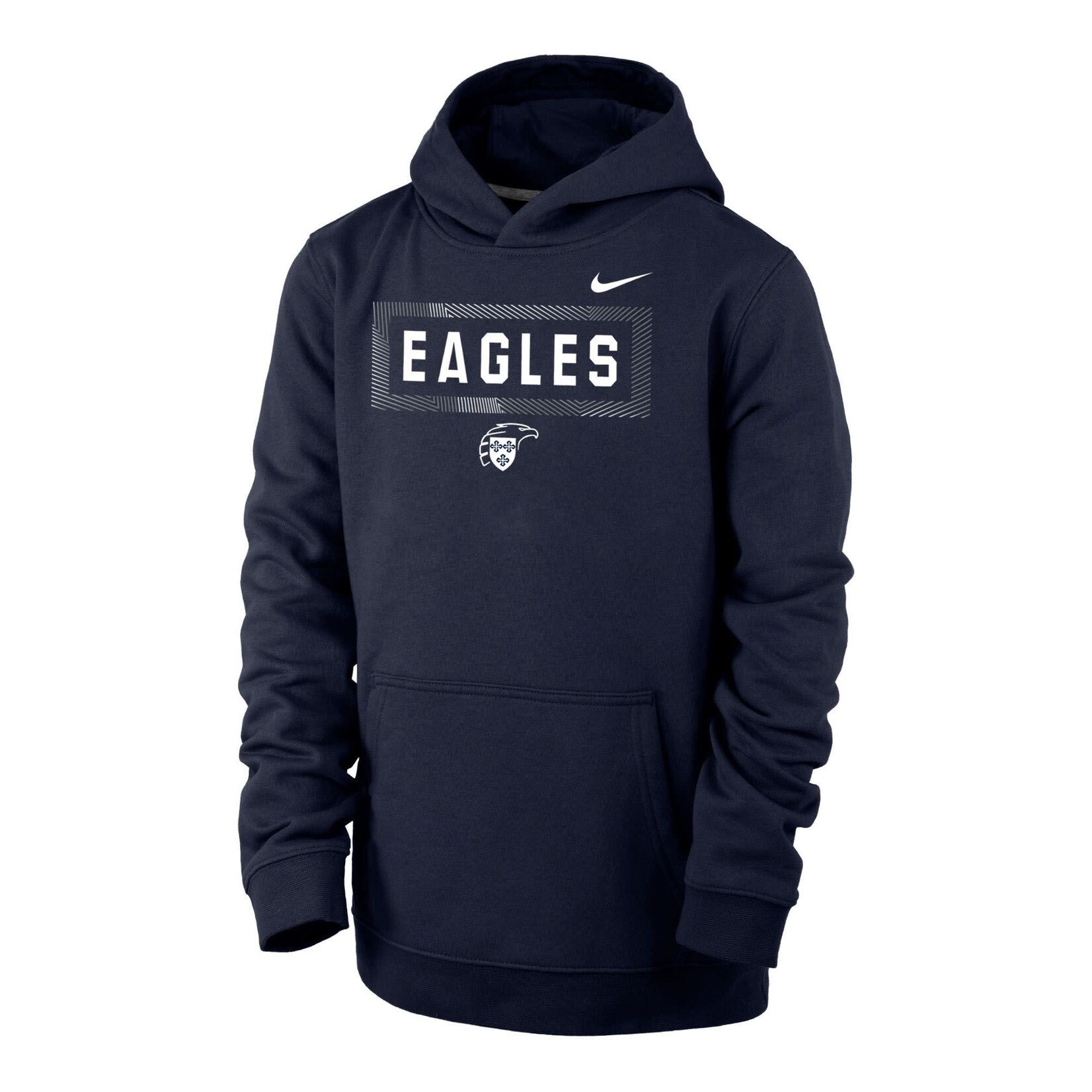 Nike Youth Club Fleece Hoodie Striped Box Eagles