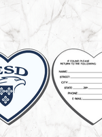 CDI Corp CDI Corp Heart White Acrylic Bag Tag