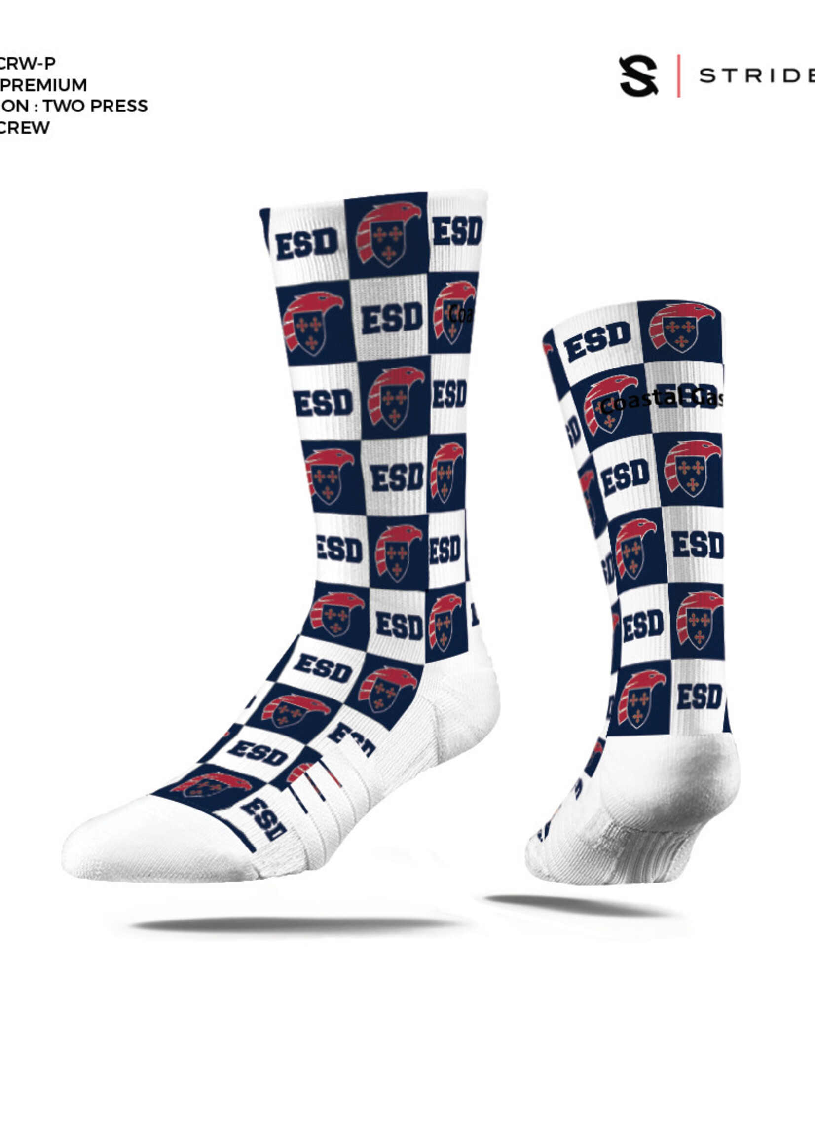 Strideline Strideline Checkerboard Sock NVY WHT