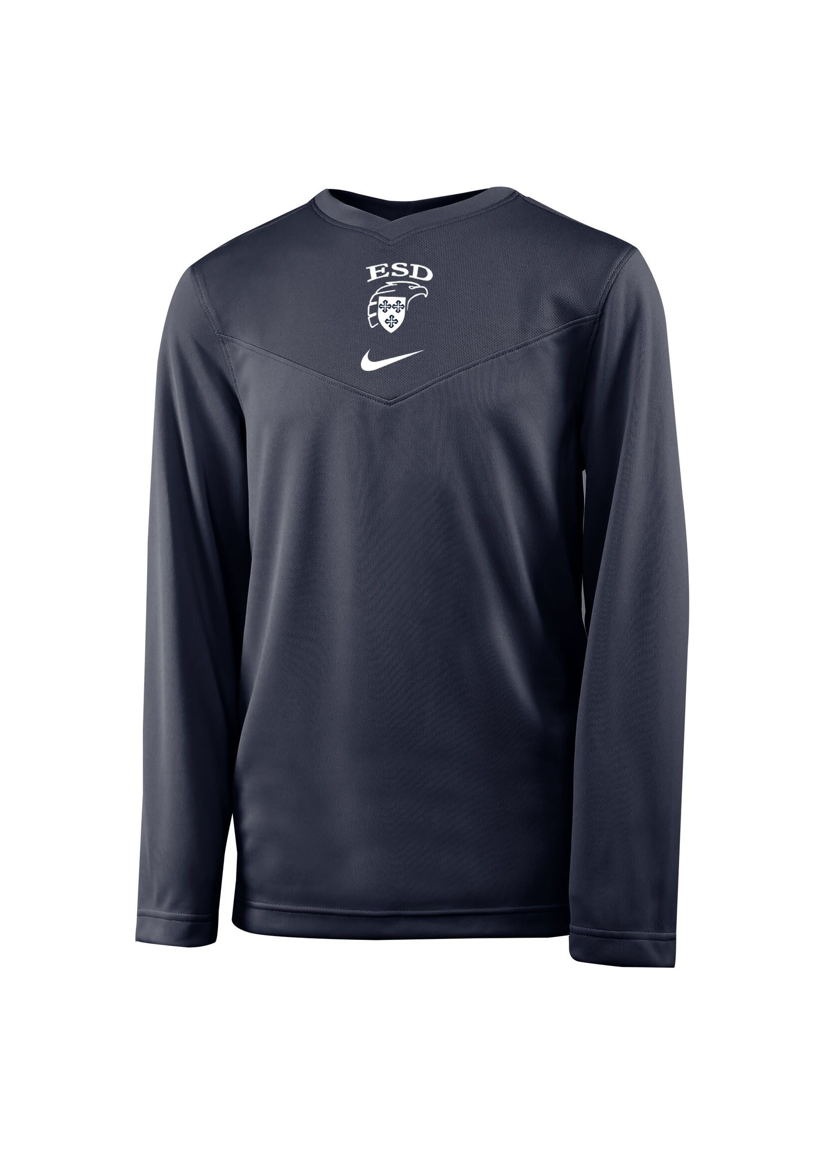 Nike Youth Long Sleeve UV Coach Navy Tee