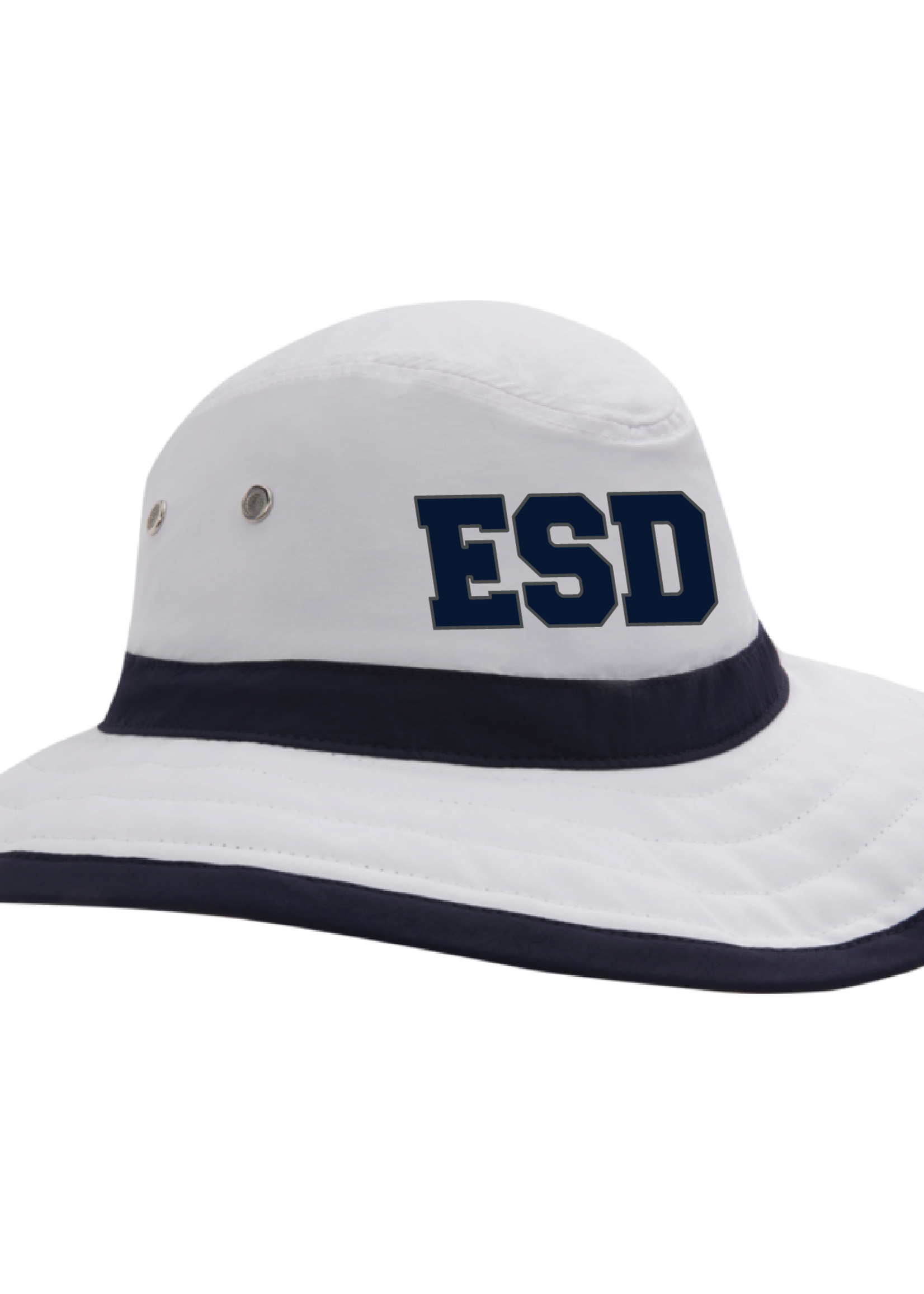 ahead ahead LG/XL Palmer Sun Hat White with Navy #C70PLX