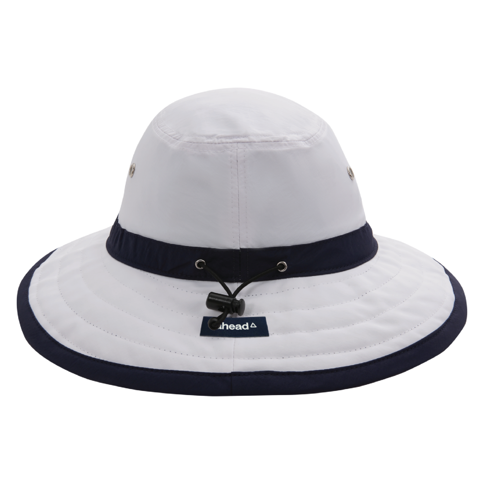ahead ahead LG/XL Palmer Sun Hat White with Navy #C70PLX