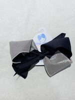 Wee Ones Wee Ones ME Two Tone Glitter Bow NVY WHT