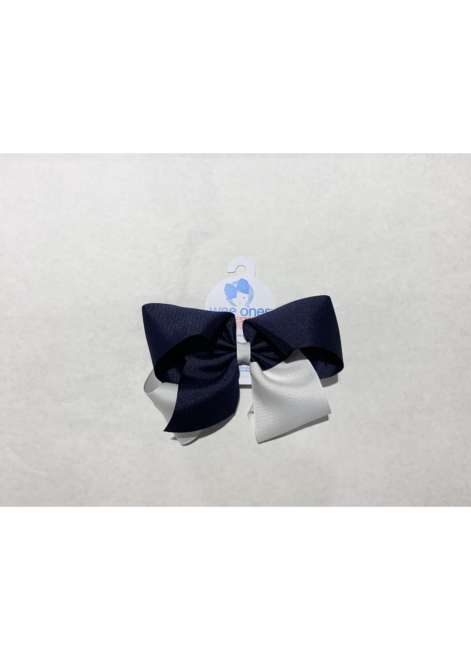 Wee Ones Wee Ones ME Two Tone Bow NVY WHT