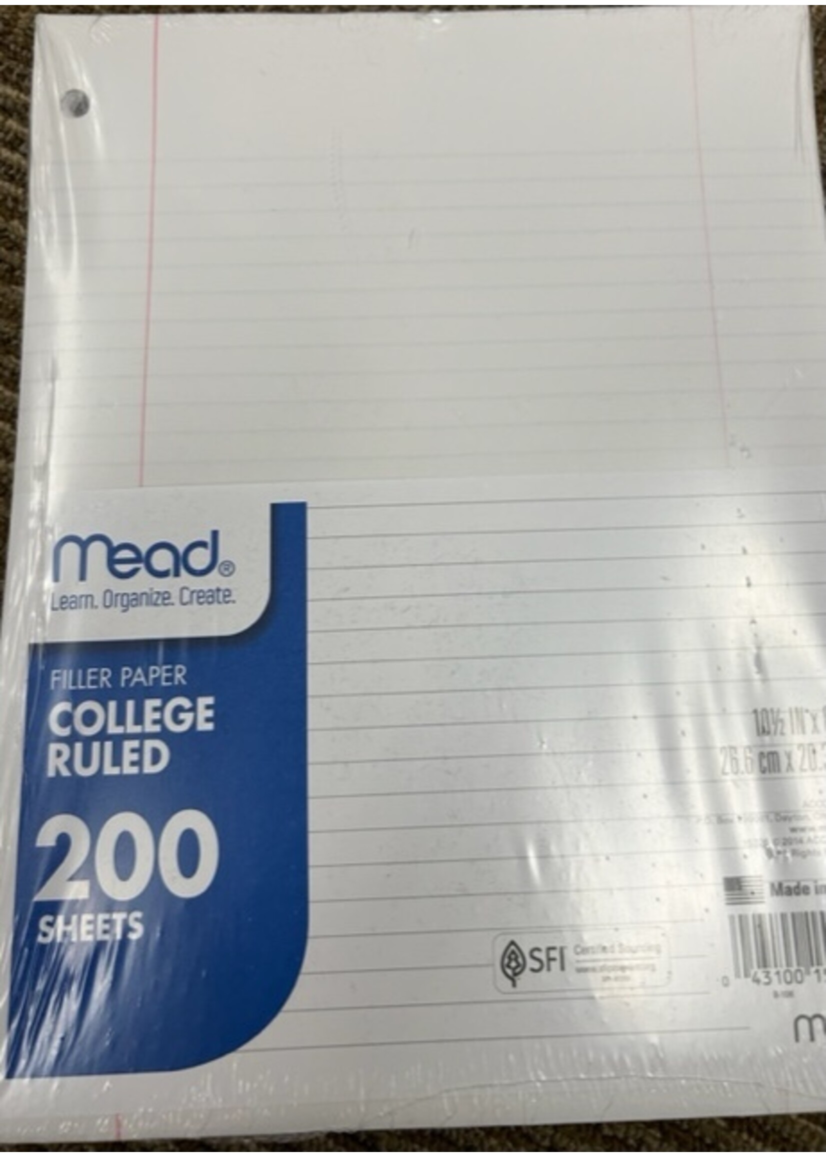 Notebook Filler Paper College Ruled 150 sheets