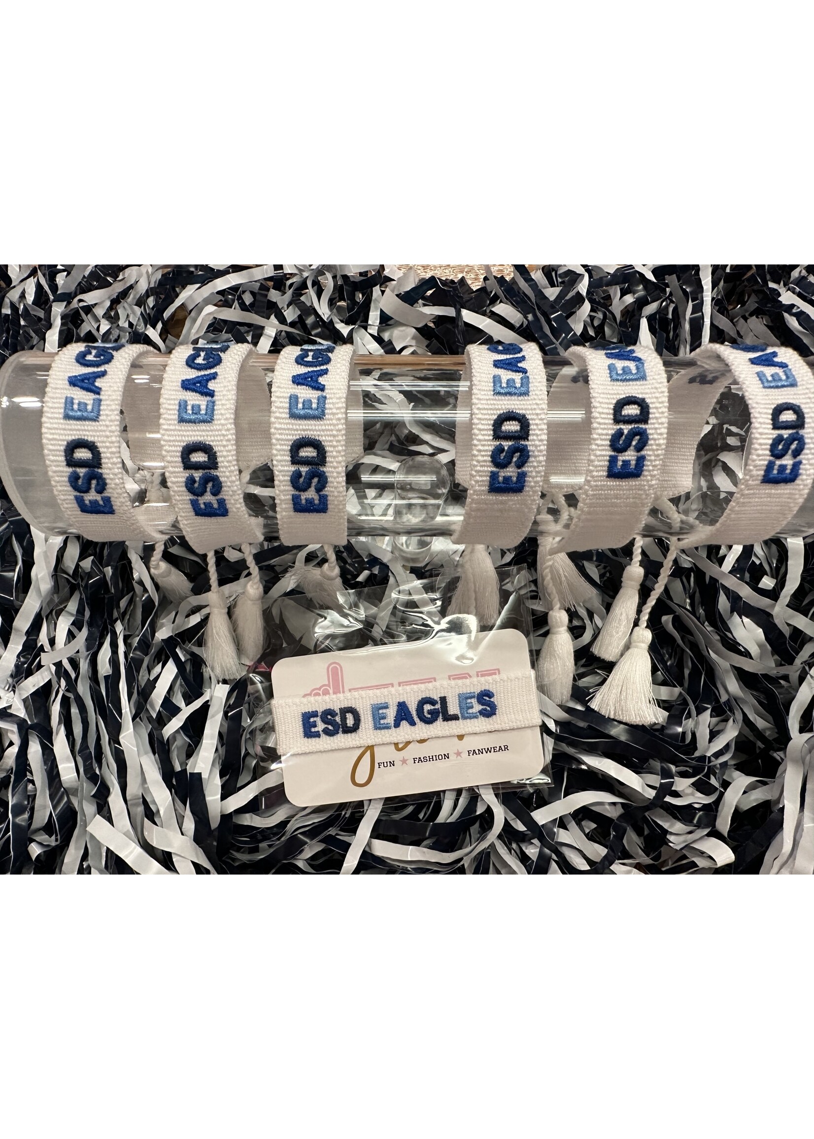 Fan Glam Fan Glam Tassel Bracelet WHT with Gradient EAGLES
