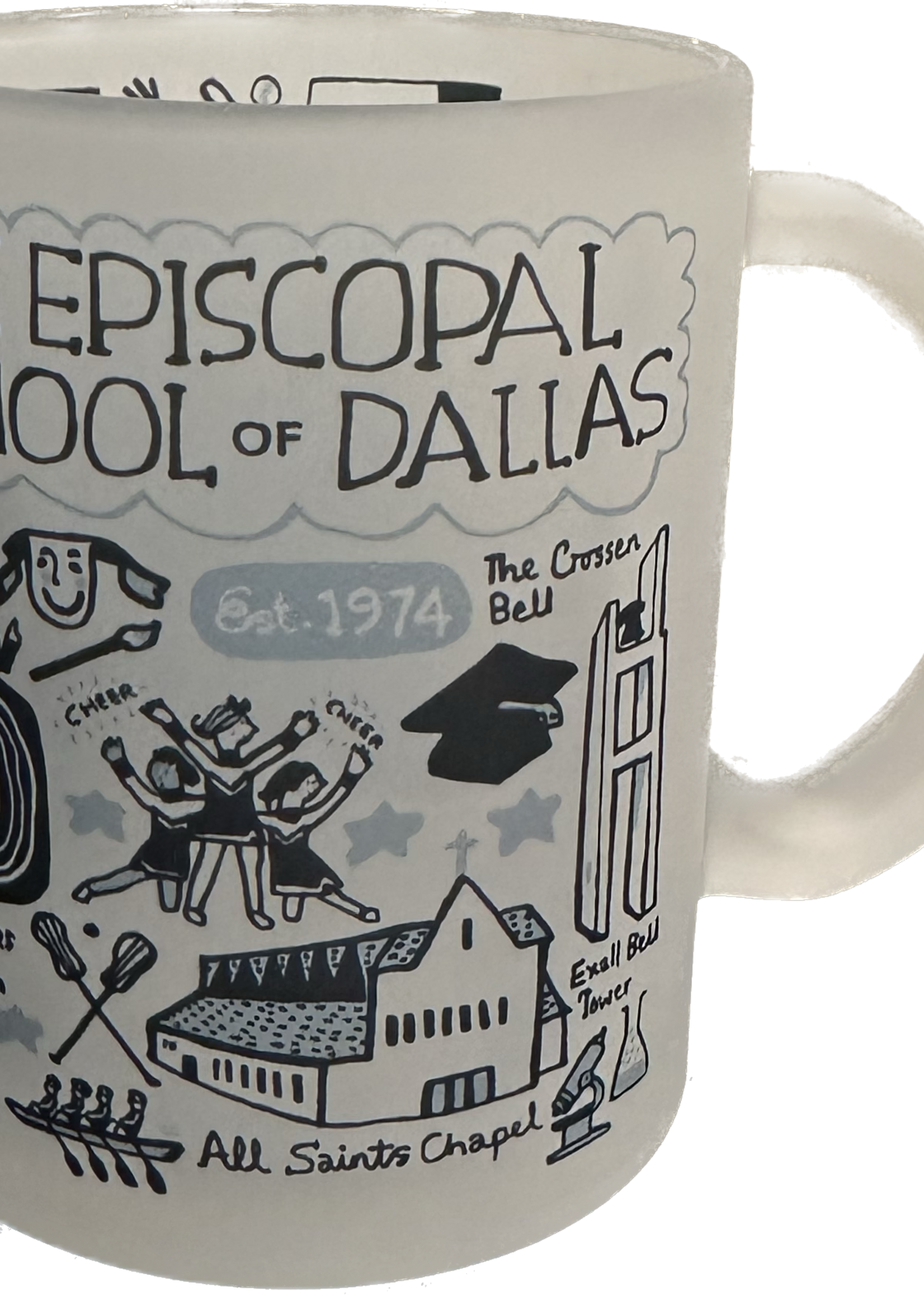 Neil Enterprises Neil Enterprises JG 15oz Frosted Glass Mug