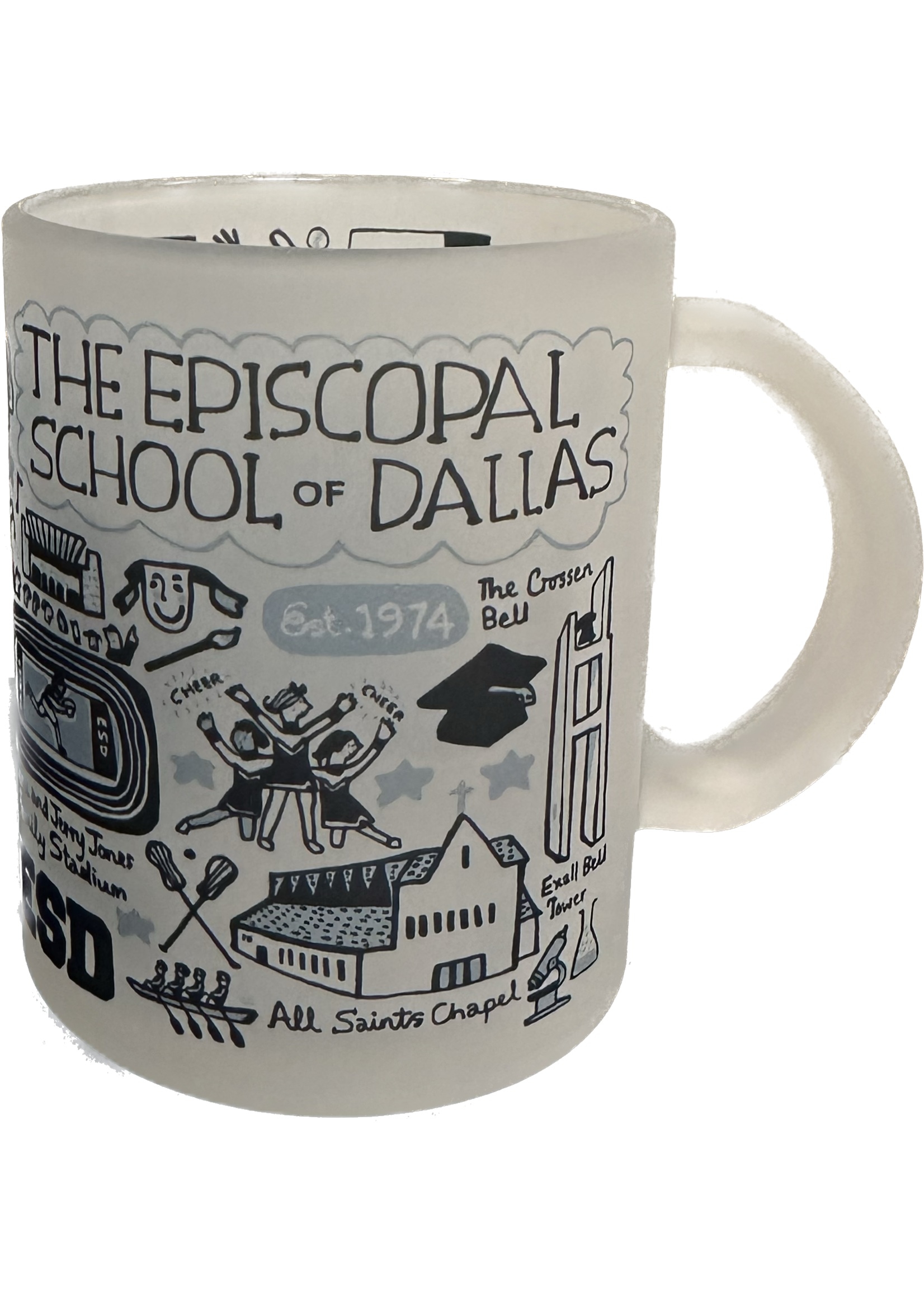 Neil Enterprises Neil Enterprises JG 15oz Frosted Glass Mug