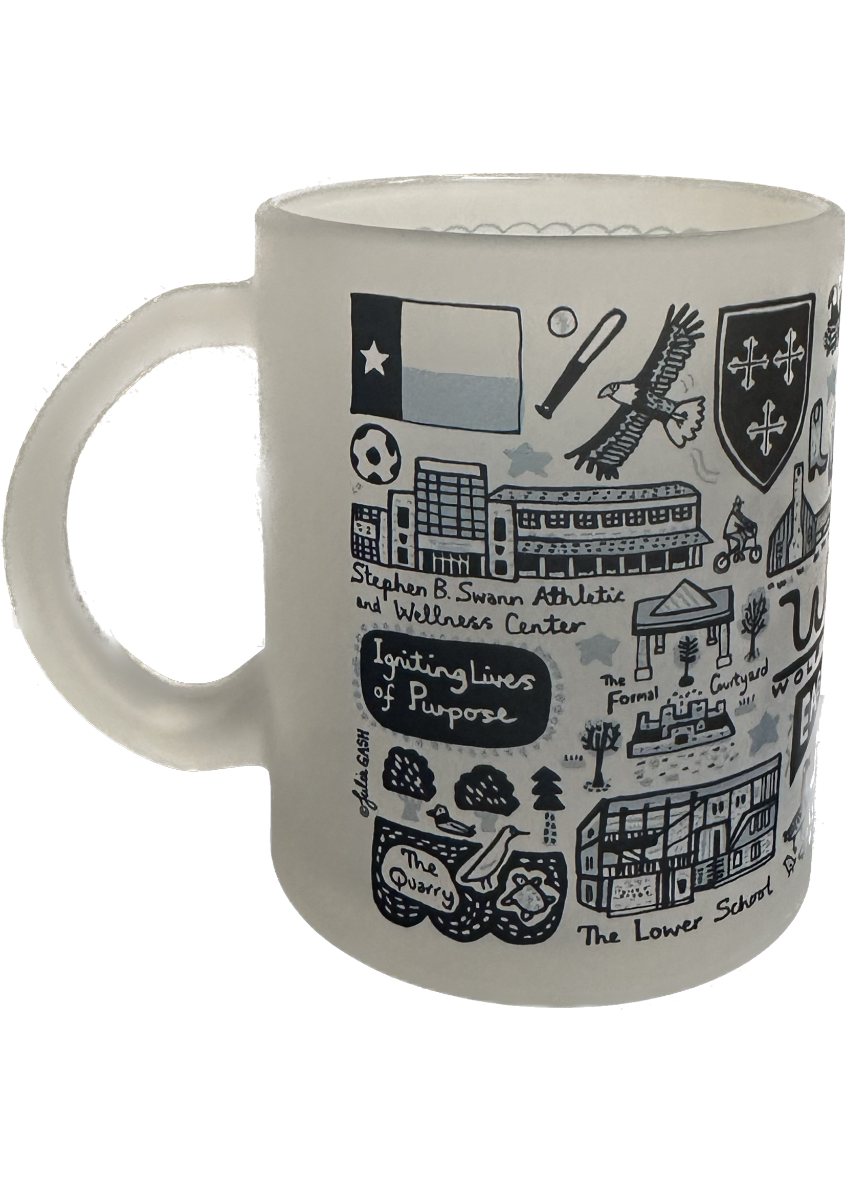 Neil Enterprises Neil Enterprises JG 15oz Frosted Glass Mug