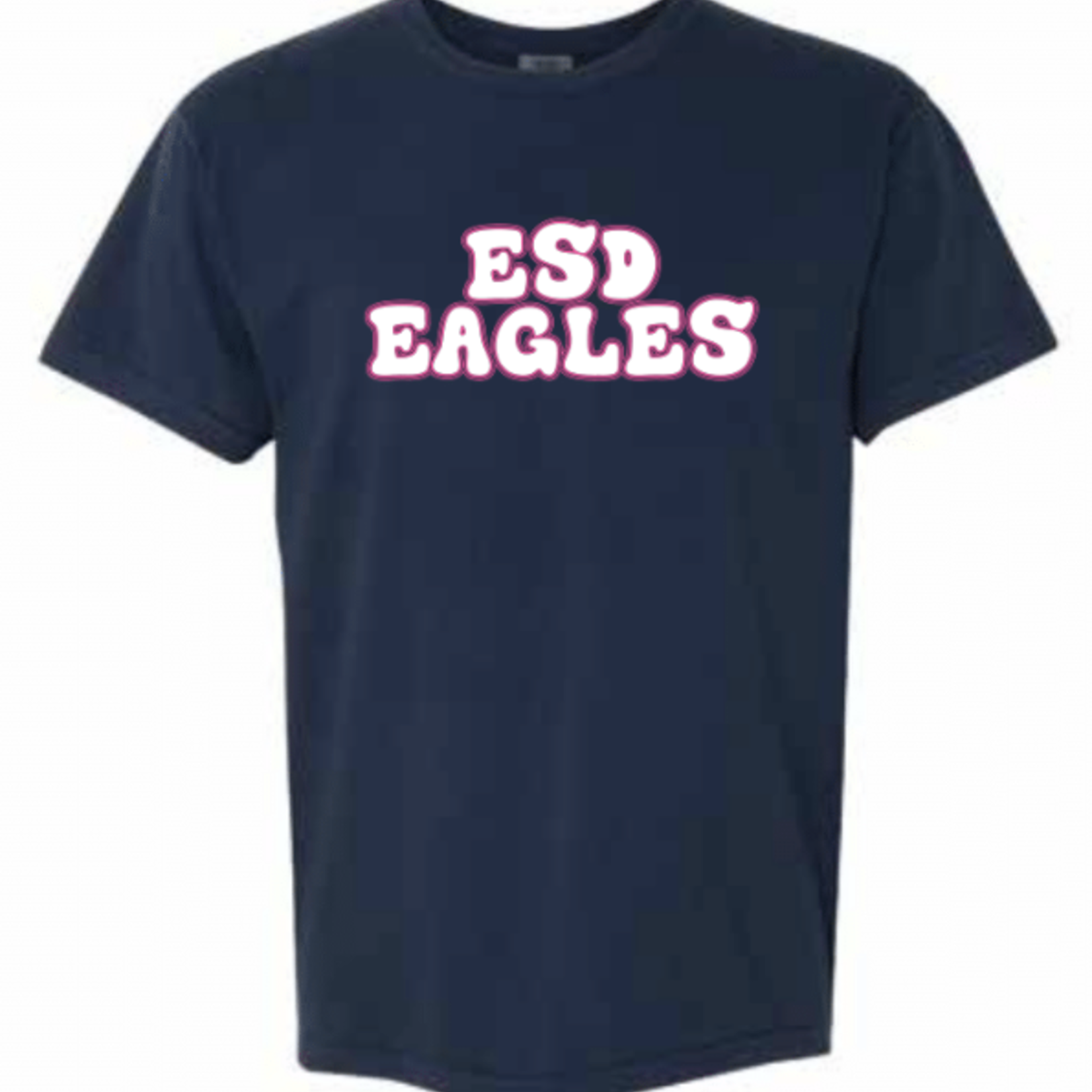 SUMMIT Navy Tee with Neon Pink and White ESD EAGLES