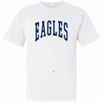 SUMMIT White Tee  EAGLES in Navy with Outline