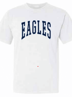 SUMMIT White Tee  EAGLES in Navy with Outline