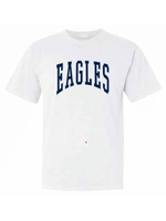 SUMMIT White Tee  EAGLES in Navy with Outline