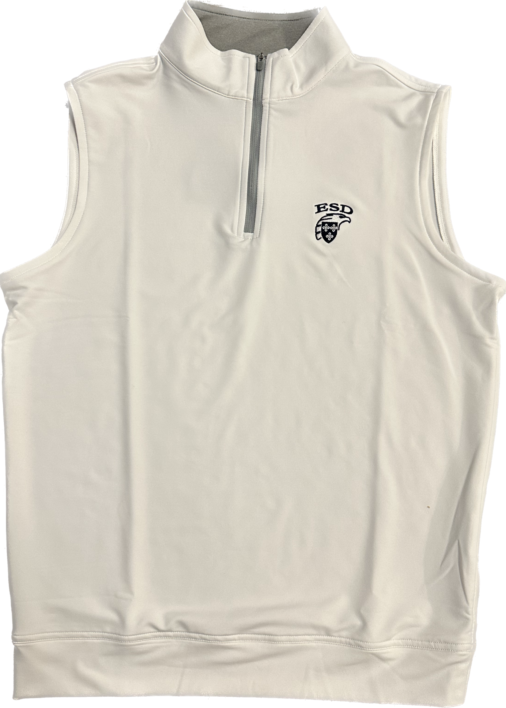 Peter Millar Peter Millar LG  Men's Galway Performance 1/4 Zip Vest WHT #ME0EK41