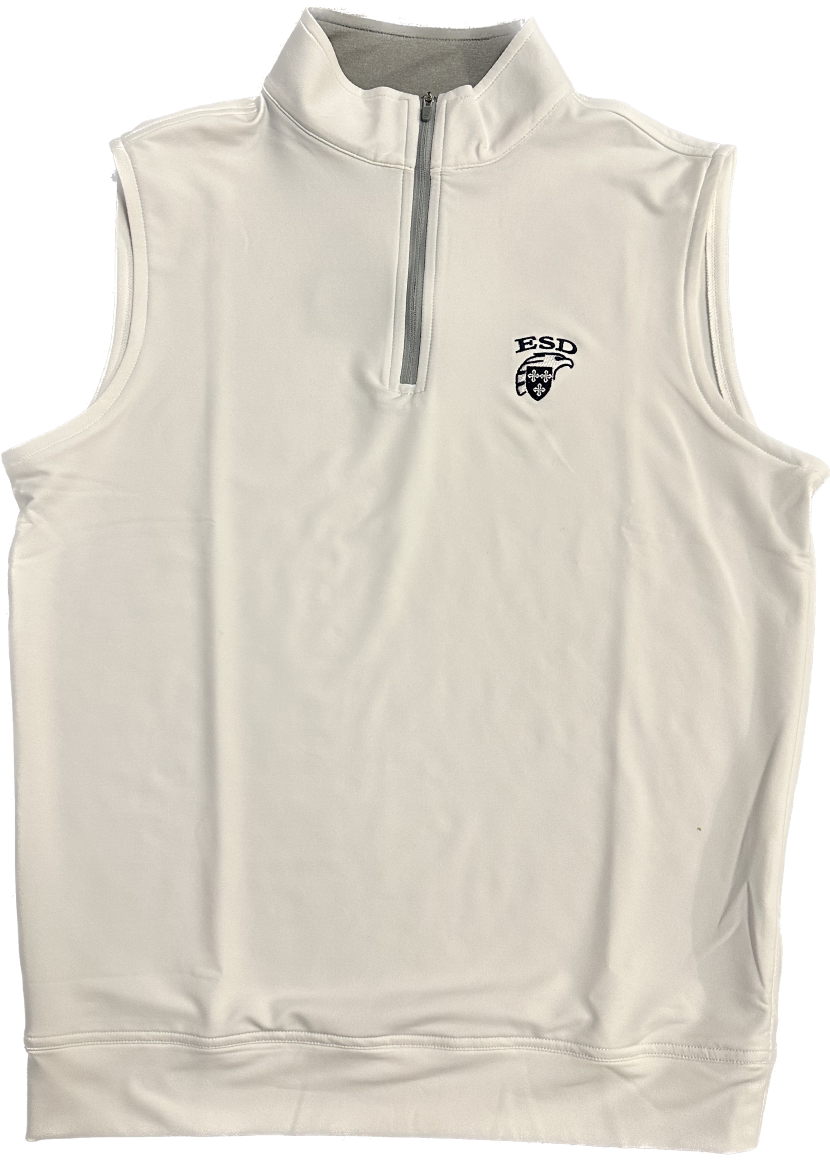 Peter Millar Peter Millar 2XL  Men's Galway Performance 1/4 Zip Vest WHT #ME0EK41