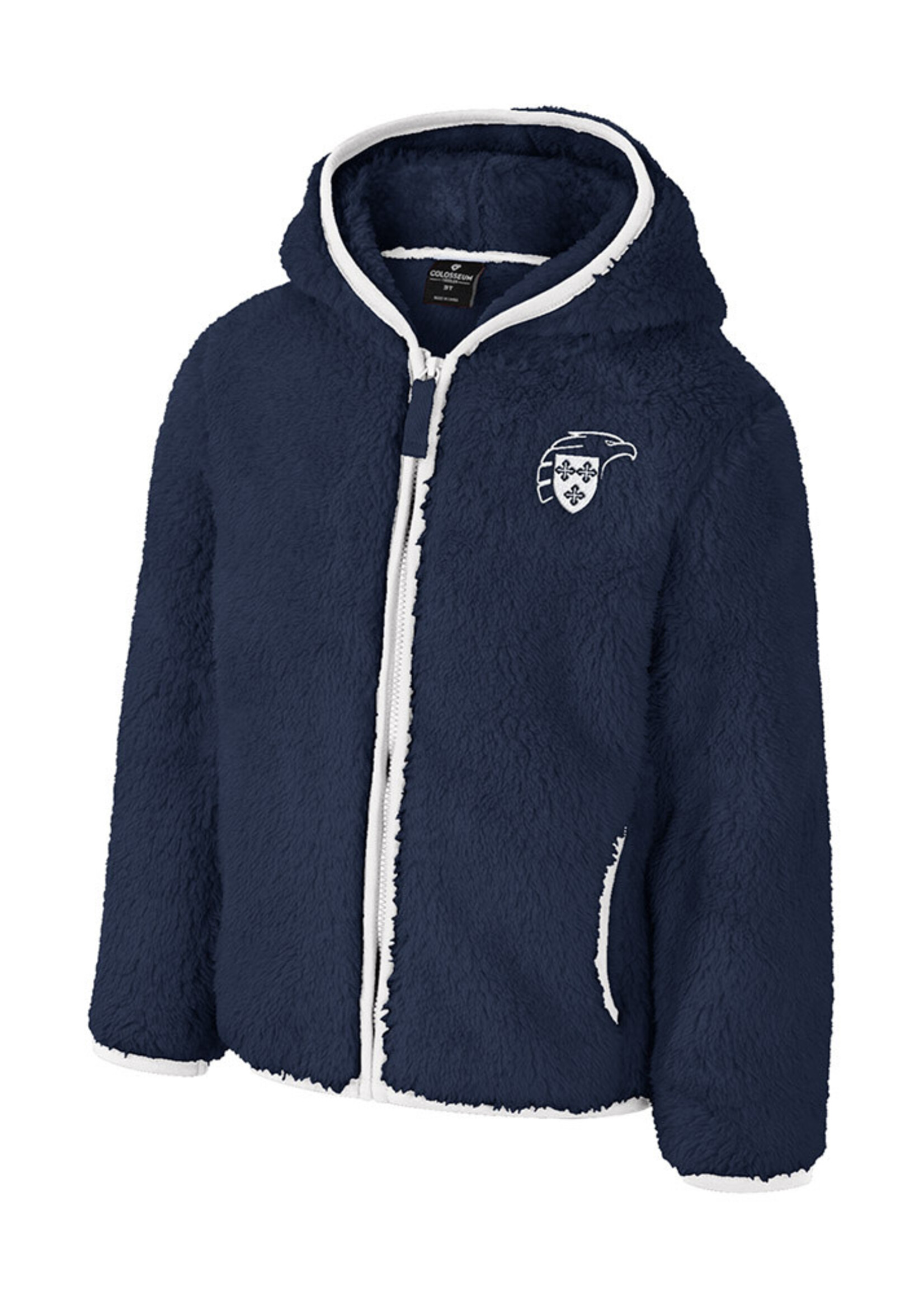 Colosseum Toddler Girl's Ellen 1/2 Snap Sherpa Jacket NVY