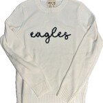 Ellsworth & Ivey Ellsworth & Ivey Ivory Sweater with Navy Tinsel EAGLES