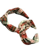 Headband Holiday Plaid Top Knot